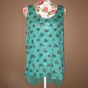 No Boundaries XXL Burnout High Low Sleeveless Top